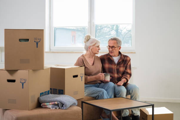 istock Senior couple moving house 2187823727