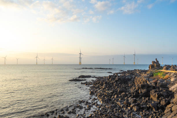istock There are many offshore wind turbines on windy Jeju Island. 2187824155