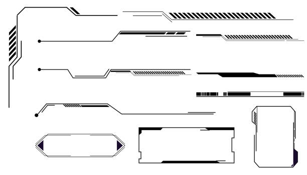 Hi Tech Border Panel 2,300+ Hi Tech Styled Frame Elements And Borders Cyberpunk Futuristic ...