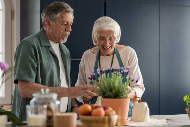 istock Elderly Couple Caring for Indoor Plants 2187834920