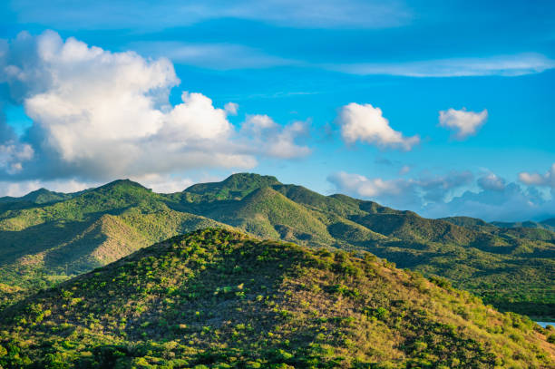 istock A mountain range with a cloudy sky in the background 2187840547