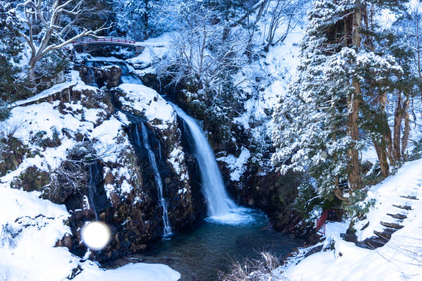 Winter scenery at Ginzan Onsen in Yamagata Prefecture