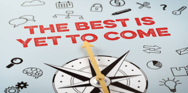 A compass with icons -  The best is yet to come