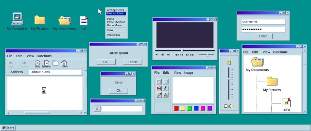 Retro Empty Window Old Windows 95 System Interface Vintage Computer ...