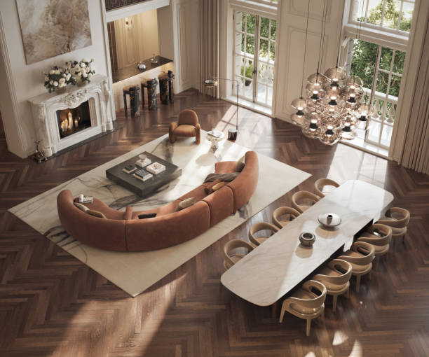 istock Minimalist Living Room with Soft Earth Tones - Digitally Generated 2187851553