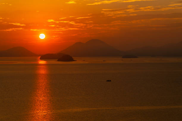 tranquil seascape during sunrise