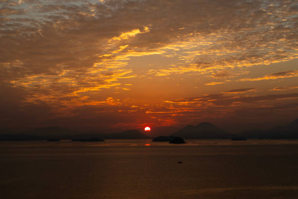 tranquil seascape during sunrise
