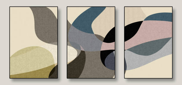 istock A modern abstract piece with soft gradients and flowing lines, bringing a serene and elegant atmosphere to any contemporary space 2187861656