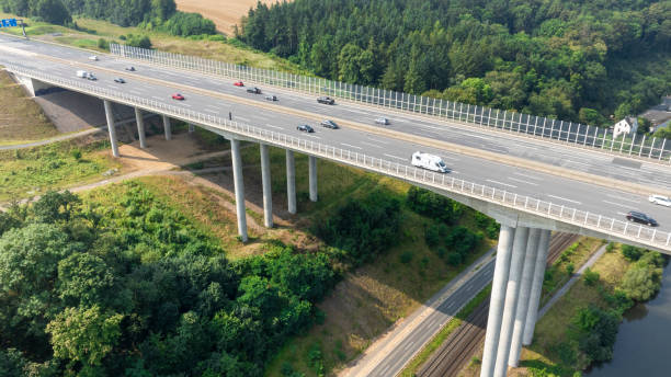 istock Highway bridge - aerial view 2187871344