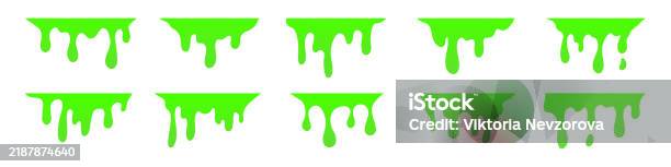 Dripping Go Dripping Green Goo With Splashes And Blot Effects Mucus Texture Blobs ...