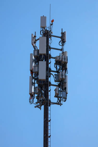 istock Cell Tower with Antennas and Communication Equipment 2187886232