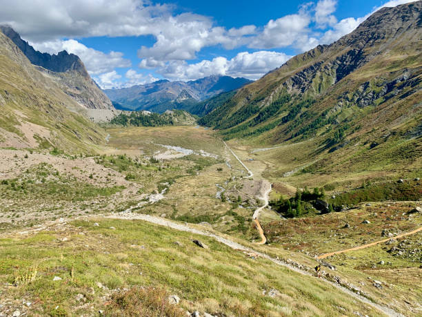 istock Hiking path on the Col de la Seigne in Italy 2187898948