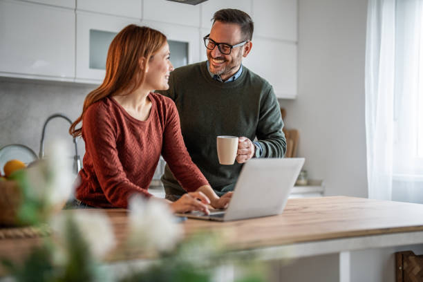 istock Morning as a couple - Coffee for a loved one with a working atmosphere 2187900470