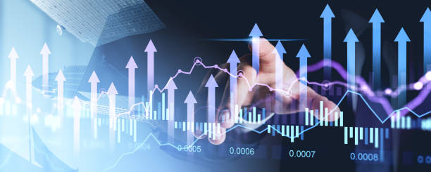 istock Businessman interacting with financial charts and graphs on transparent screen. 2187903691