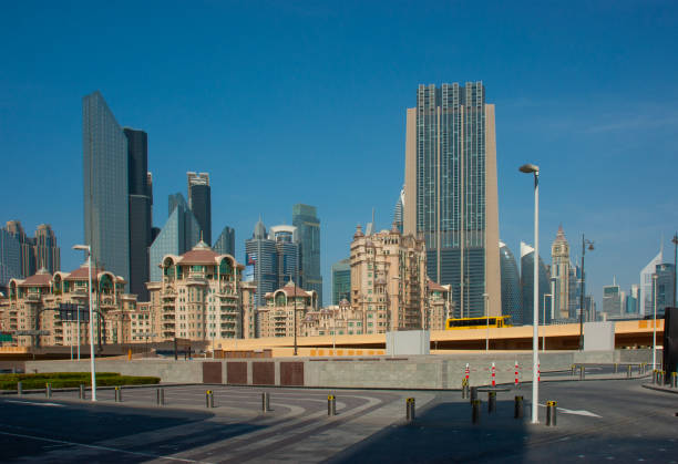 DUBAI, UAE - NOVEMBER 14: Modern buildings in Dubai Marina, on November 14, 2012, Dubai, UAE. Dubai was the fastest developing city in the world between 2002 and 2008.