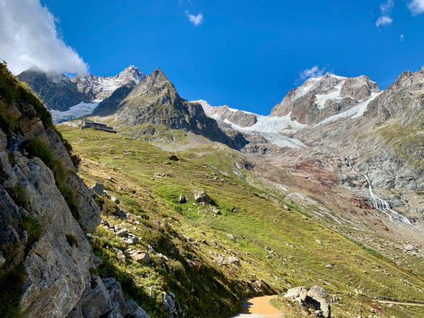 istock Hiking path on the Col de la Seigne in Italy 2187910420
