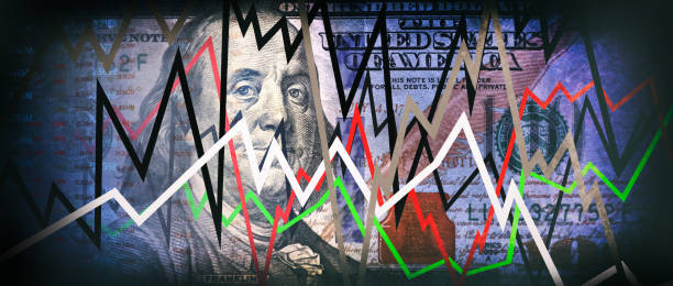 istock Making money and free enterprise concept, hundred US dollar and analytic chart 2187915257