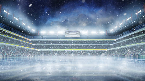 istock Winter background. Blue ice floor texture and mist. Empty beautiful background. Snow and ice background. Lights. Reflection. Award ceremony concept. 3D rendering 2187920188