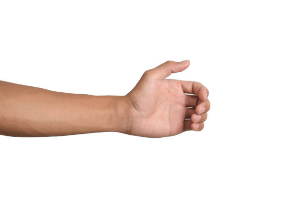 istock Male hand holding something like a bottl 2187927053