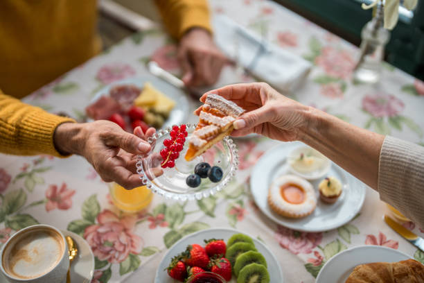 istock Senior Couple at Boutique Hotel Breakfast 2187929056