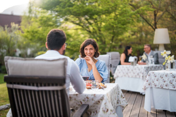istock Intimate Dinner for Two at Boutique Hotel Terrace 2187929159