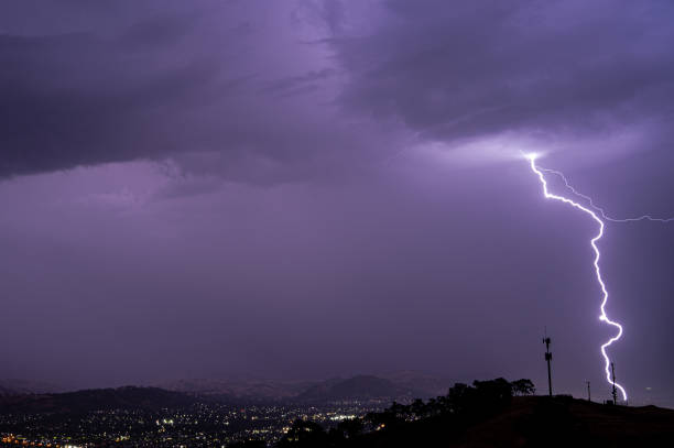 istock Lightning and storm activity near Wodonga in North East Victoria 2187932320