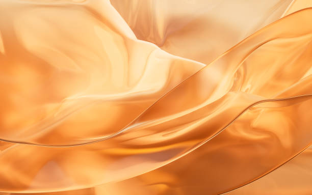 istock Transparent golden multilayer cloth background, 3d rendering. 2187932399