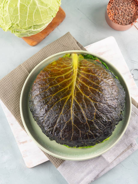 istock Chou farci, stuffed savoy cabbage pie with lentil quinoa ragu 2187940352