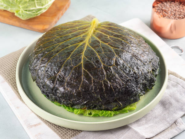 istock Chou farci, stuffed savoy cabbage pie with lentil quinoa ragu 2187940359
