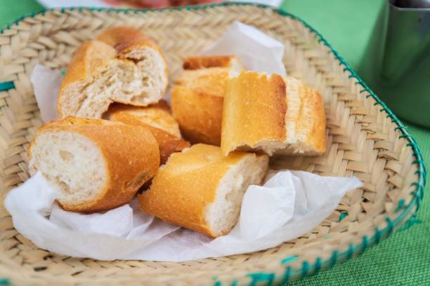 istock Freshly Baked Bread Slices in a Wicker Basket 2187942532
