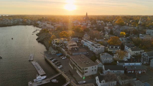 istock sunset over the city near ocean 2187950729