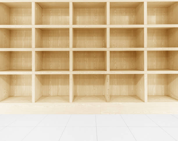 istock Empty wooden shelves background 2187958260