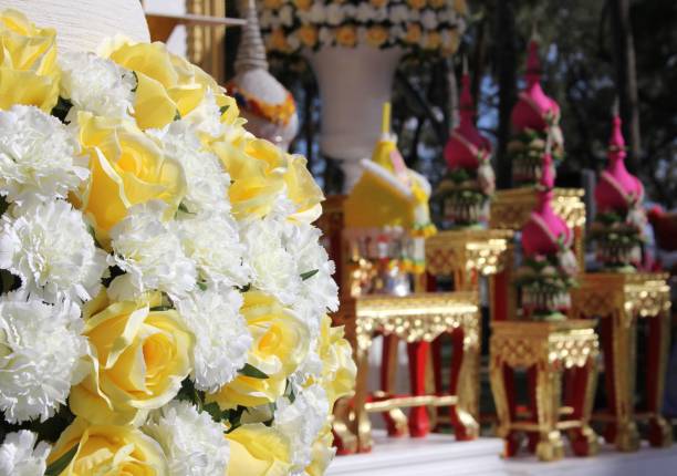 istock Yellow Roses and Golden Decorations 2187962749