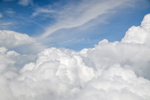 Beautiful clouds photographed from an airplane
