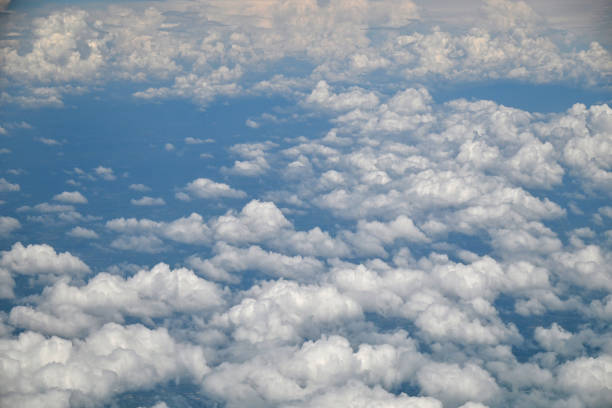 Beautiful clouds photographed from an airplane