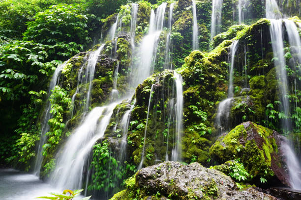 istock Waterfall in the forest on a rainy season. 2187965007