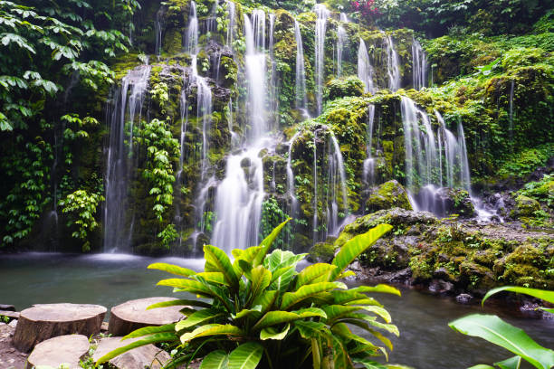 istock Waterfall in the forest on a rainy season. 2187965071