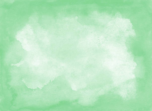 istock Organic green background, watercolor paint texture in trendy eco style 2187966735