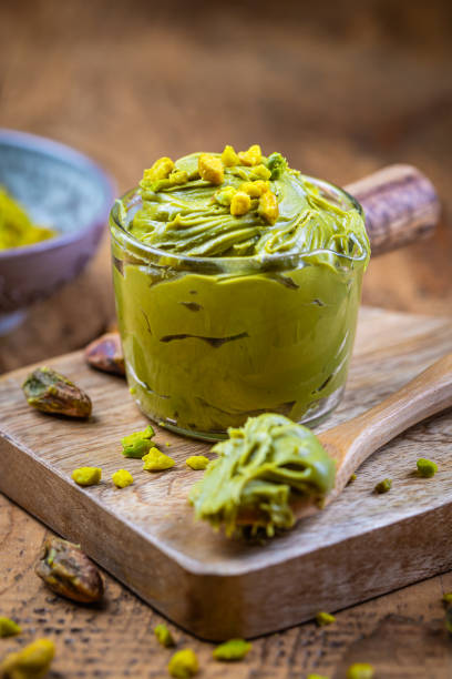 istock Homemade delicious pistachio spread, cream or mousse for baking 2187967759
