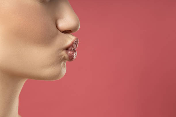istock Attractive young girl close-up. Botox injection concept 2187968077