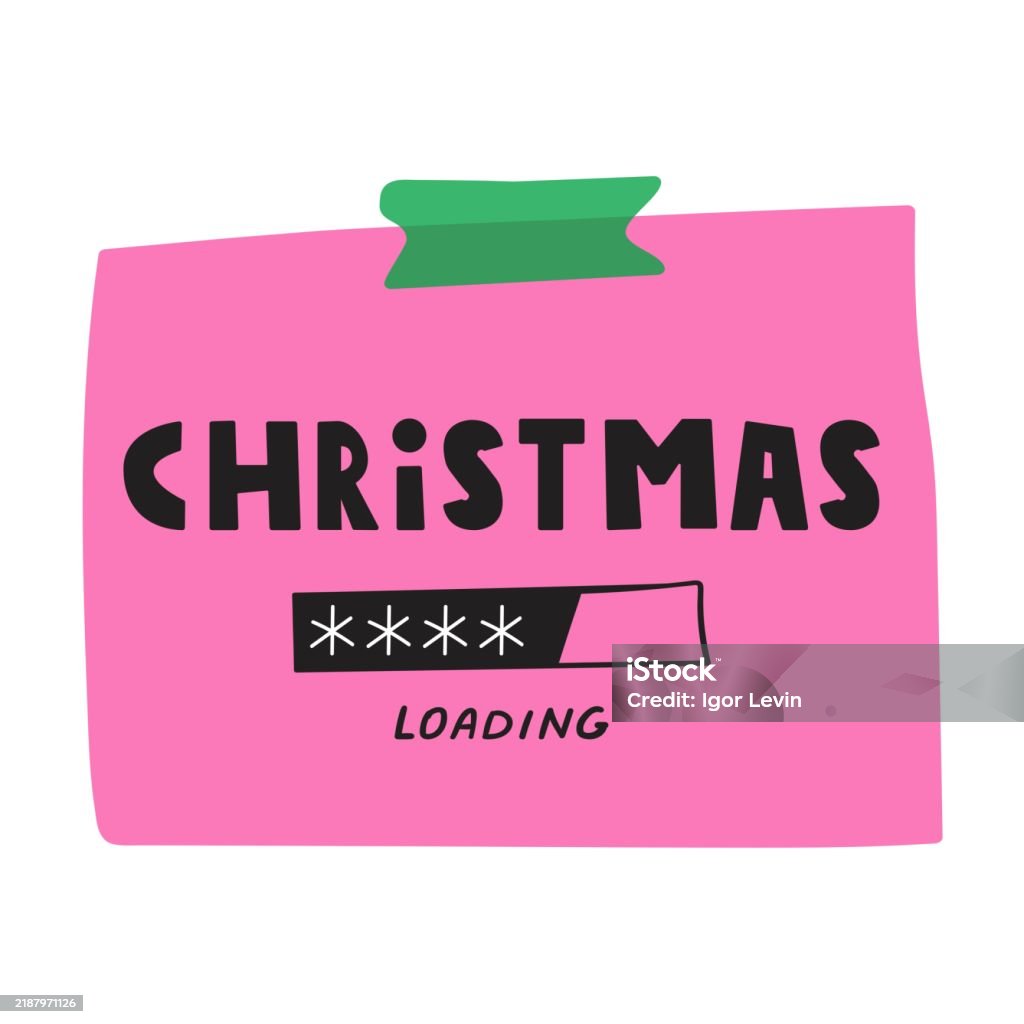 Paper Note With Text Christmas Loading Stock Illustration - Download ...