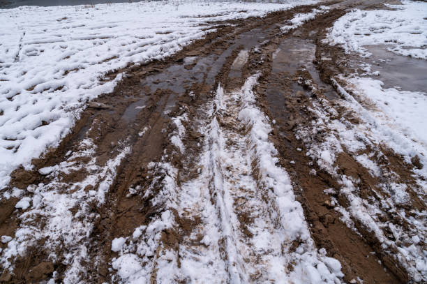 istock Off-road in frozen land. 2187972530