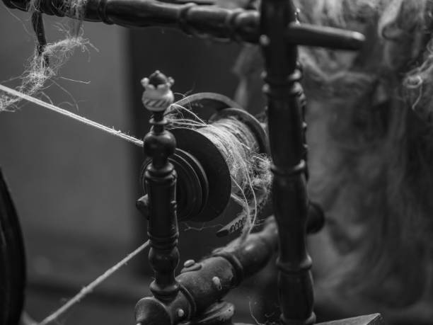 The old and vintage spinning wheel