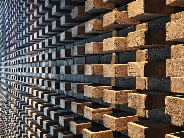 The arrangement of brick walls forms the texture of future data storage technology