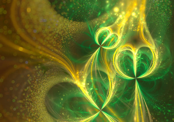Fractal art background like glowing bioluminescent lifeforms.