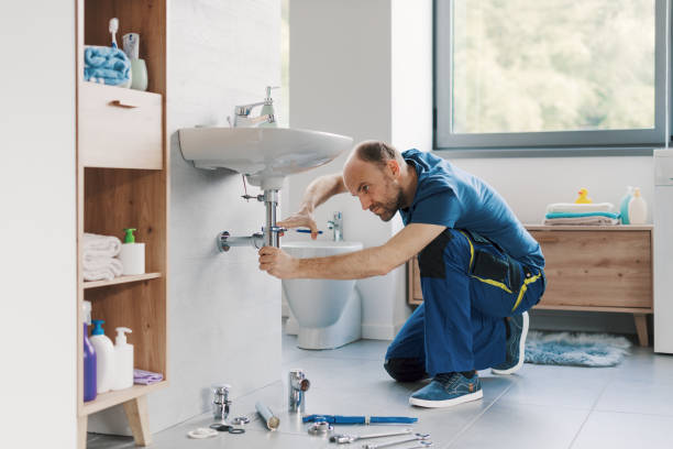 istock Professional plumber fixing a bathroom sink 2187991619