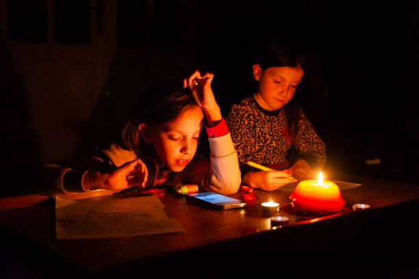 istock Children draw during a power outage 2187992222