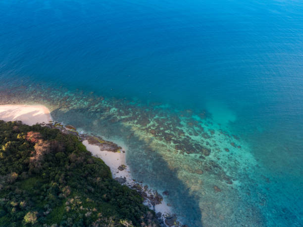 istock Aerial view of blue sea surface 2187992606