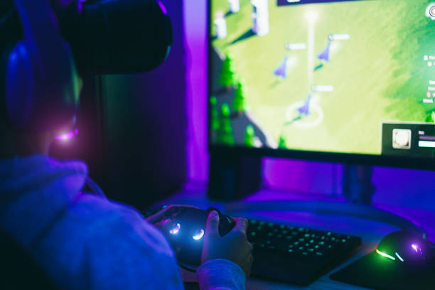 istock Gamer playing at strategy game online using vr ai headset - Young person having fun with technology - Gaming and generation alpha lifestyle concept - Focus on hand 2188001450