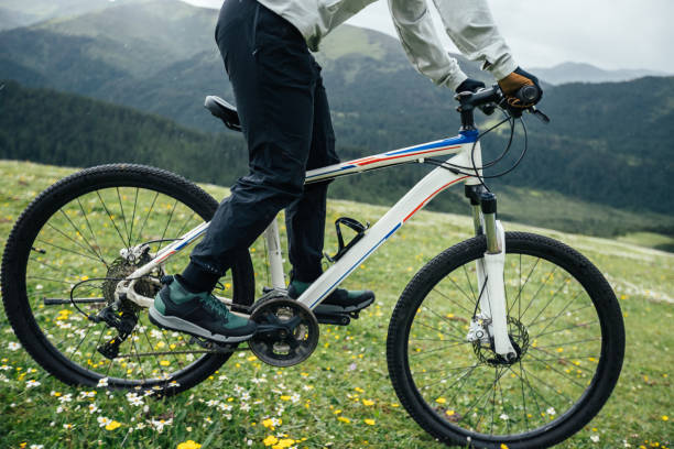 istock Riding mountain bike in the beautiful mountains 2188005263